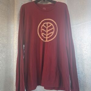 Red Long Sleeve Shirt WOHVEN XL Mens